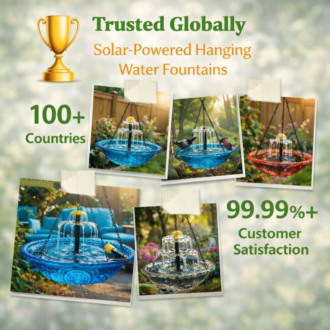 🎉 Special Offer Today Only!🎉Solar Cascade Hanging Bird Bath Fountain