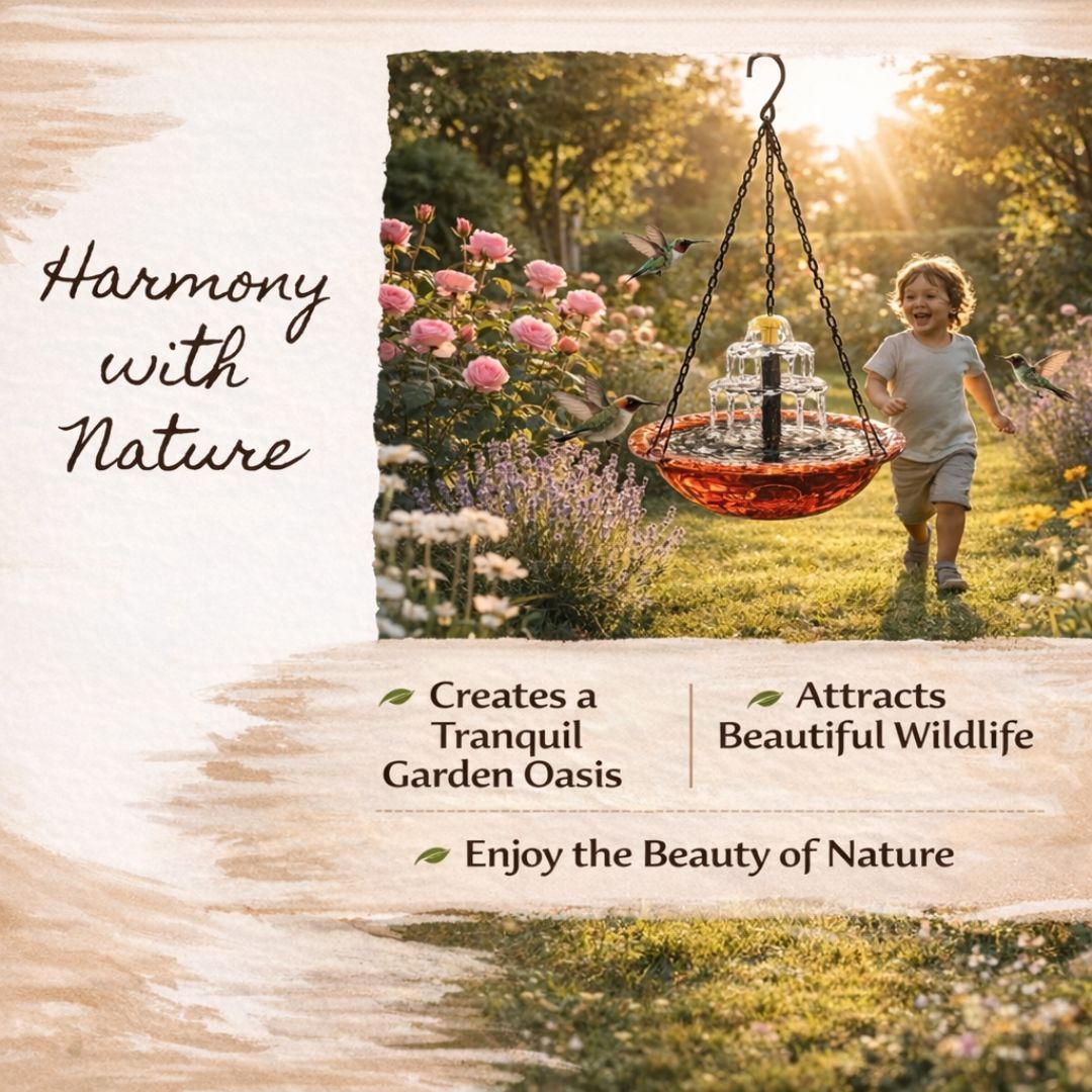 🎉 Special Offer Today Only!🎉Solar Cascade Hanging Bird Bath Fountain